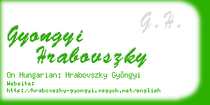 gyongyi hrabovszky business card